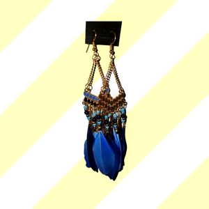 Handmade feather earrings